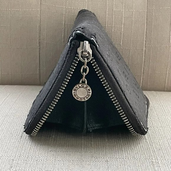 Bvlgari Women Clutch Wallet Wristlet Cardholder Purse Made Italy Read Desc - Picture 10 of 12